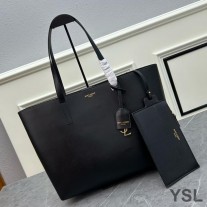 Saint Laurent Large Shopping Bag In Leather Black