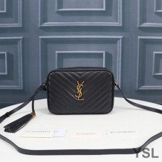 Saint Laurent Lou Camera Bag In Quilted Leather Black/Gold