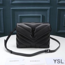 Saint Laurent Mini Loulou Toy Bag In Y Matelasse Leather Black