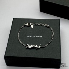 Saint Laurent Opyum Charm Bracelet In Metal Silver