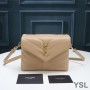 Saint Laurent Mini Loulou Toy Bag In Y Matelasse Leather Apricot/Gold